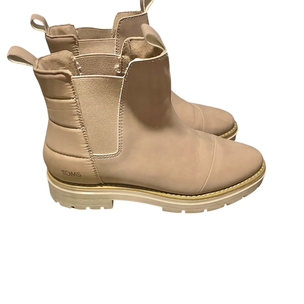 TOMS Women's Beige Ankle Booties